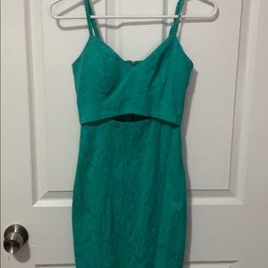 Turquoise mini dress